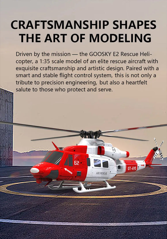 New Goosky E2 Gps 1/35 Rc Helicopter Dual Brushless Motor Tof Flight Control System Bnf/Rtf Remote Control Helicopter Toy Gift image 5