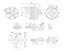 T-MOTOR Motore brushless per aereo da addestramento 3D T-Hobby AS2308 3-4S KV1450 KV2600 ad albero lungo-6