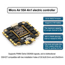 MicoAir 55A AM32 4N1 ESC 2-6S 32-bit FPV Traverser ESC Support PWM/DShot300 signals Inside/outside 2oz copper strip deflector-2