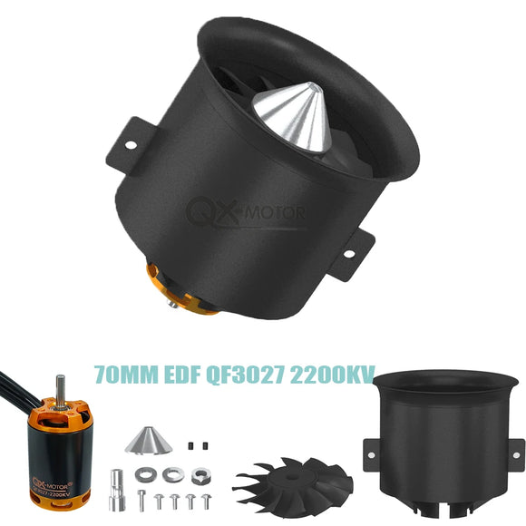 QX-MOTOR QX-MOTOR 70mm 12Blade Ducted Fan EDF with 6S Brushless Motor use 100A ESC Suitable for Jet Helicopter Drone Fixed-wing Parts - Motors at ZoneFPV