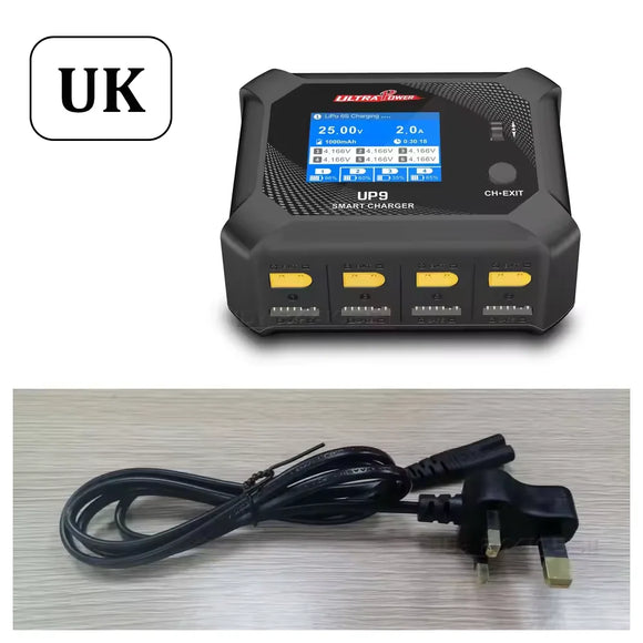 ULTRA POWER UP9 200W Four Channels Smart Blance Charger AC100W /DC 200W Double Input Battery Charger RC Tools