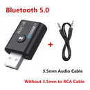 Bluetooth 5.0 Transmitter Receiver 3.5mm AUX Jack RCA USB Dongle Stereo Wireless Audio Adapter for TV Car Kit Speaker Headphone-7