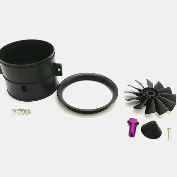 Ventilador entubado AM-70mm de 12 aspas con unidad EDF y motor sin escobillas 4S 3400KV para avión RC