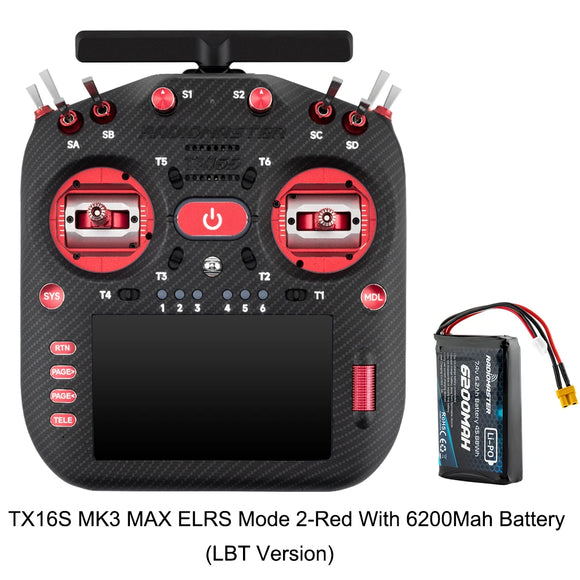 RadioMaster TX16S MK3 MAX 2.4GHz 900MHz AG02 CNC Hall Gimbal 5 inch IPS Touchscreen EdgeTX ExpressLRS Radio Controller