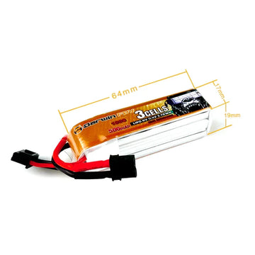DarwinFPV 3S 500mAh 11.1V 100C Battery for CineApe20 - 0