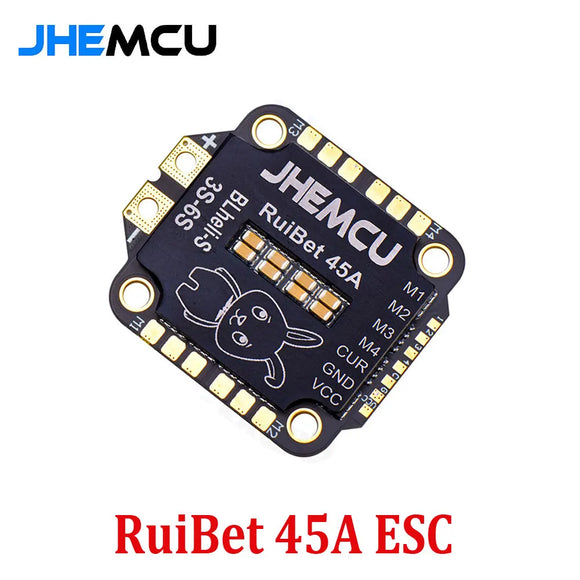 JHEMCU RuiBet 45A/55A ESC Bluejay Dshot600 4in1 Brushless ESC 3-6S 30.5X30.5 M4 for RC FPV Freestyle Flight Controller Drone