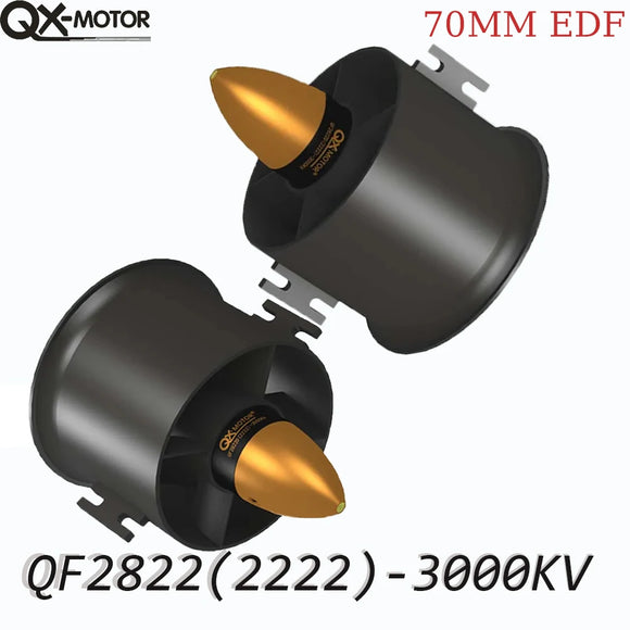 QX-Motor QX-Motor 6 Blades Ducted Fan 70MM EDF With QF2822 3000KV Brushless Motor FOR FMS / Freewing Remotely Control Aircraft Model Part - Motors at ZoneFPV