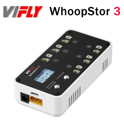 NEW NEW VIFLY WhoopStor 3 V3 6 Ports 1S LIPO Battery Charger Discharger Storage Function for FPV Tinywhoop 4.2V 4.35V BT2.0 PH2.0 - Whoops at ZoneFPV