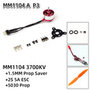 Motore brushless C05M 1104 3700KV con albero da 1,5 mm, motore brushless outrunner per aeromobili RC, aerei e multicotteri.-8