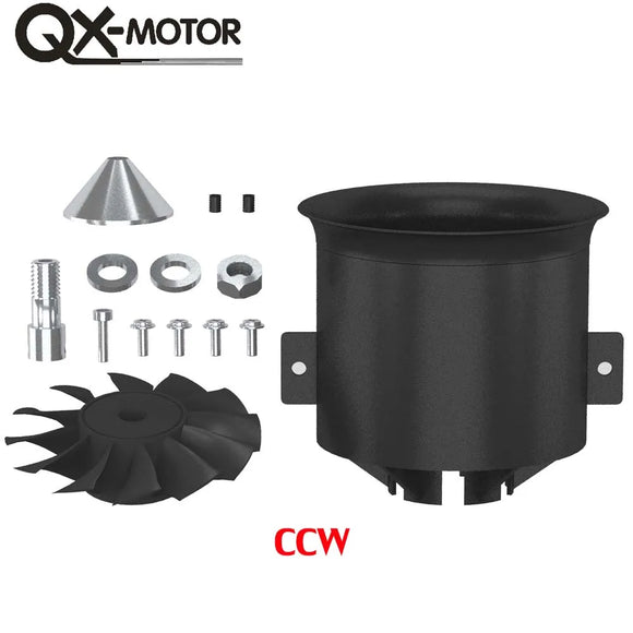 QX-MOTOR Ventola intubata da 70 mm a 12 pale EDF con motore brushless 6S, utilizza ESC da 100 A, adatta per jet, elicotteri, droni e parti ad ala fissa