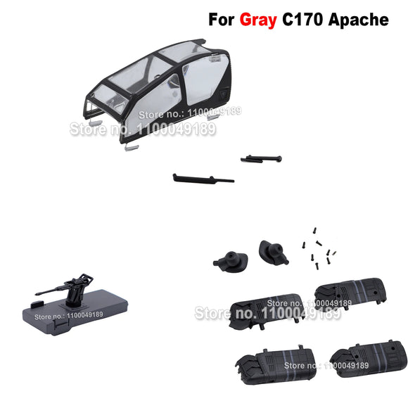 RC ERA C170 AH-64 Apache RC Helicopter Spare Parts Painted Pilots Fuselage Main Blade Grip Tail Rotor Landing Skid image 24