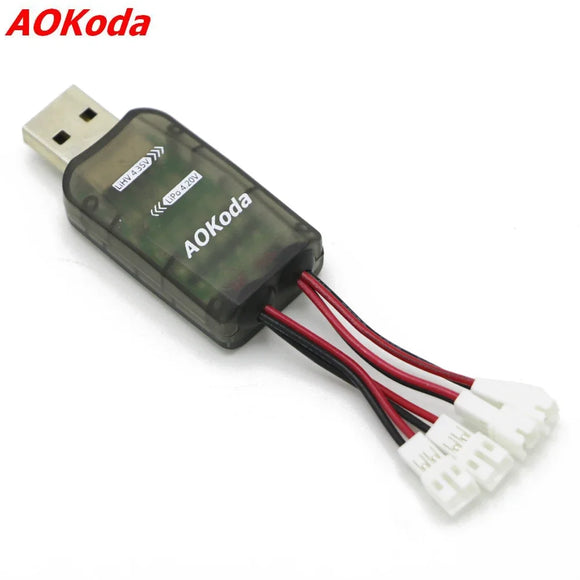 AOKoda AOKoda CX405 PH2.0 4CH USB battery charger, mCPX interface suitable for 1S lithium battery charger 4.35V high voltage charger - Chargers at ZoneFPV
