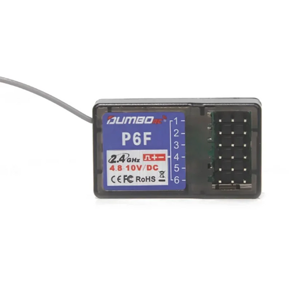 DUMBORC P6FG P10FG P6DC P4FMG 4CH 6CH 10CH Mini Receiver 2.4G 4.8-10V Voltage Return for X6 DDF-350 Transmitter RC Car Boat Tank