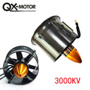 QX-Motor 6-Blatt Impeller 70MM EDF mit bürstenlosem Motor QF2822 3000KV FÜR FMS / Freewing ferngesteuerte Flugzeugmodellteile-4