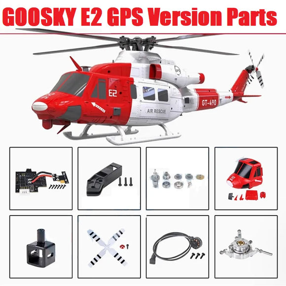 Goosky E2 GPS Air Rescue Edition RC Helicopter Spare Parts Accessories Body Shell Cover Main Blade Motor ESC Servo Tail Rod image 1