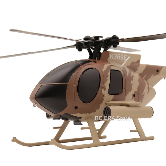 RC ERA C184 MD500 Scale 4CH Flybarless Optical Flow Gyro Stabilized RC Helicopter Remote Control Toys - Sand Yellow Livery