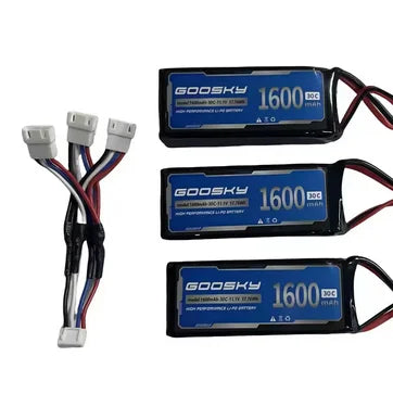 11.1V 1600mAh 30C Lipo Battery For GOOSKY E2 / E2 GPS UH-1Y RC Helicopter Original  Spare Parts Accessories