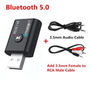 Bluetooth 5.0 Transmitter Receiver 3.5mm AUX Jack RCA USB Dongle Stereo Wireless Audio Adapter for TV Car Kit Speaker Headphone-8