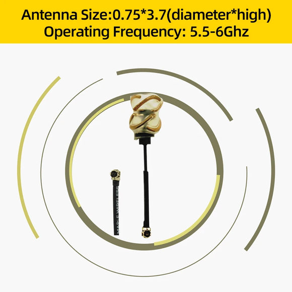 Maple Wireless Antenna Light 1S 5.8G Circular Polarization Lollipop 2dBi RHCP IPEX For Mobula7 1S FPV Tinywhoop Drone