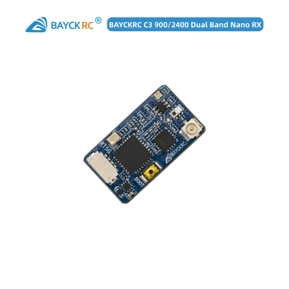 BAYCKRC C3 900 2400 Dual Band RX TCXO ExpressLRS ELRS Receiver Single Antenna Handles Multiple Frequencies 868/915/2.4Ghz