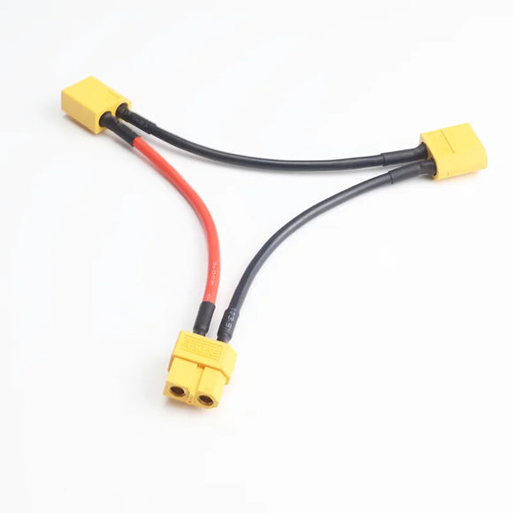 2Pcs XT60 Plug Connector Male/Female 14AWG 100mm Silicone Wire Battery Adapter Y Shape Rc Helicopter Connection Cable