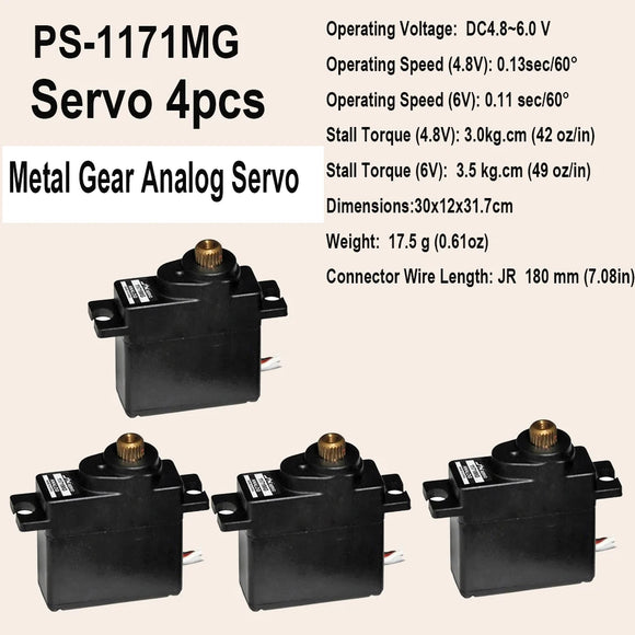 JX PS-1171MG PDI-1171MG 17 г 3,5 кг Металлические шестерни Микросервоприводы для радиоуправляемых гусеничных автомобилей, самолетов, лодок, роботов, вертолетов, дронов. Аксессуары