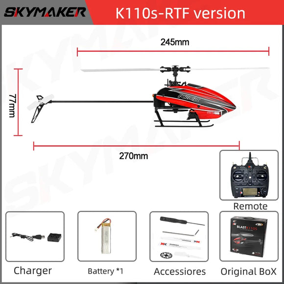 Wltoys XK K110s RC Helicopter BNF 2.4G 6CH 3D 6G System Brushless Motor RC Quadcopter Remote Control Drone Toys For Kids Gifts