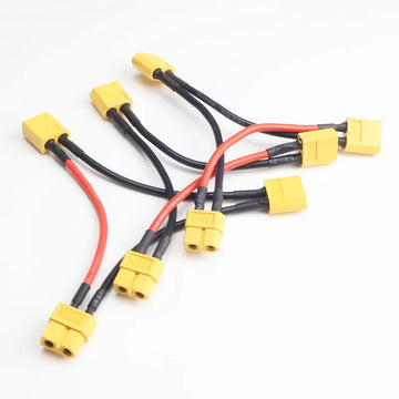 2Pcs XT60 Plug Connector Male/Female 14AWG 100mm Silicone Wire Battery Adapter Y Shape Rc Helicopter Connection Cable