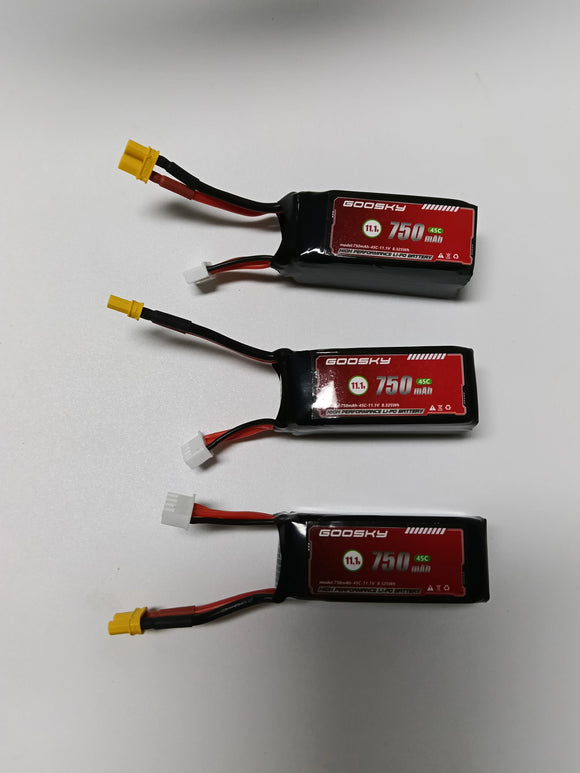 Orginal GOOSKY S2 / S2 Max / S2Ultra 3D LEGEND 6CH RC Helicopter Battery 3S 11.1V 750MAH 45C 8.325Wh Orginal Lipo Battery
