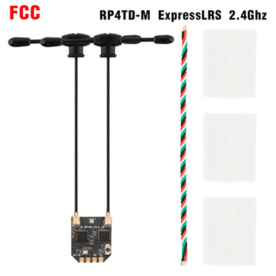RadioMaster RP4TD-M ExpressLRS T Antenna Receiver 2.4GHz 65mm Support Wifi Upgrade For FPV RC T Antenna Model Aircraft - 0