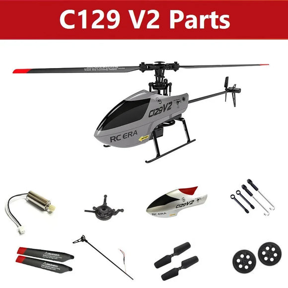 Spare Parts List For RC ERA C129V2 4CH RC Helicopter Canopy Main Frame Gear Motor Blade Receiver Servo C129 V2 Accessories image 1
