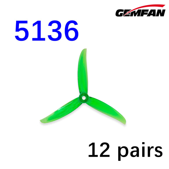 Gemfan Vanover 5136 5.1X3.6X3 3-Blade PC Propeller for FPV Freestyle Quadcopter Racing Drone 5inch Props DIY Parts