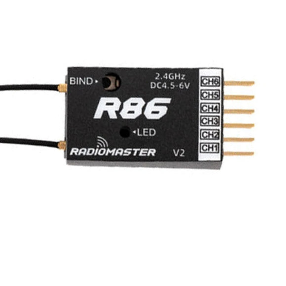 1PCS Radiomaster R84 R86 R86C R88 V2 2.4GHz Receiver 4CH/6CH/8CH D8 D16 SFHSS Compatible PWM SBUS 2.4G RX For RC FPV Drone