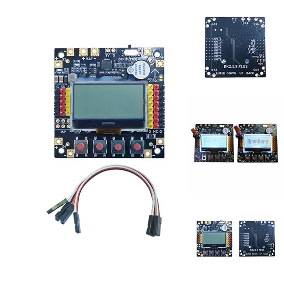 KK2.1.5 PLUS KK2 Flight Control Board Flight Controller VTOL For FPV Racing Drone RC Airplane, V1.19S1 PRO Firmware Easy To Use