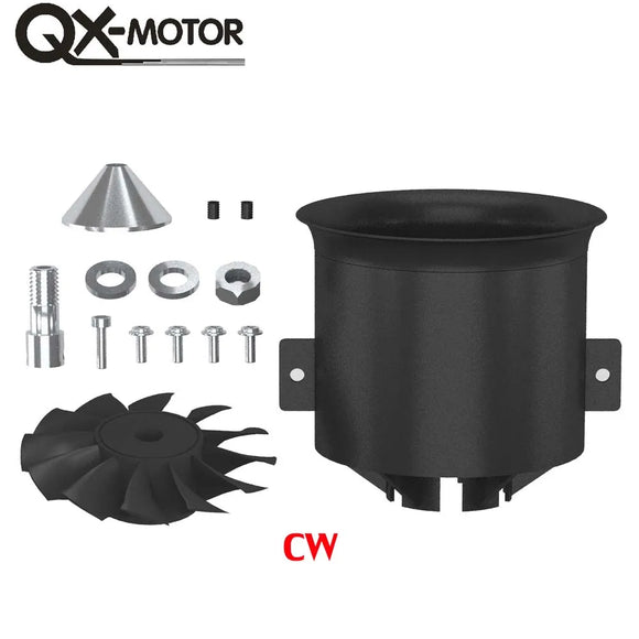 QX-MOTOR Ventola intubata da 70 mm a 12 pale EDF con motore brushless 6S, utilizza ESC da 100 A, adatta per jet, elicotteri, droni e parti ad ala fissa