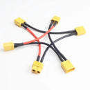 2Pcs XT60 Plug Connector Male/Female 14AWG 100mm Silicone Wire Battery Adapter Y Shape Rc Helicopter Connection Cable-2