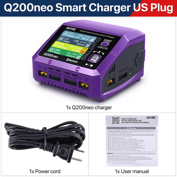SkyRC Q200neo Lipo Battery Balance Charger Discharger AC200W DC400W for 1-6S LiPo