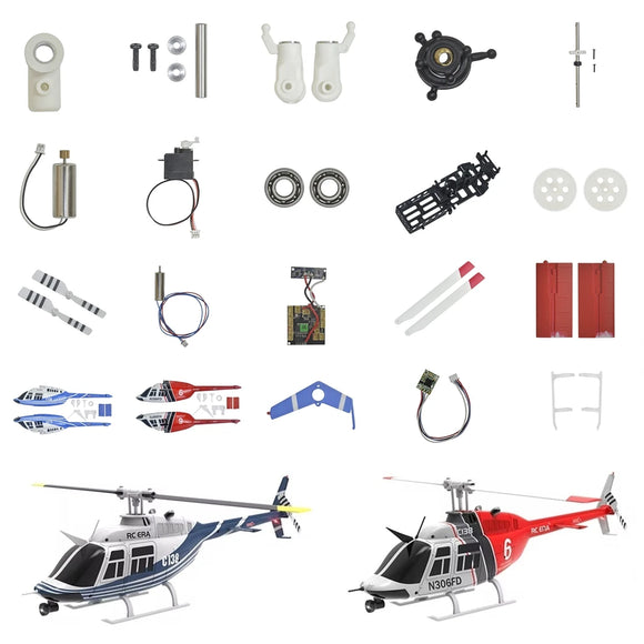 RC ERA C138 Bell 206 RC Helicopter Spare Parts Accessories Body Shell Cover Spindle Blade Main Board Motor Bearing Gear Servo image 1