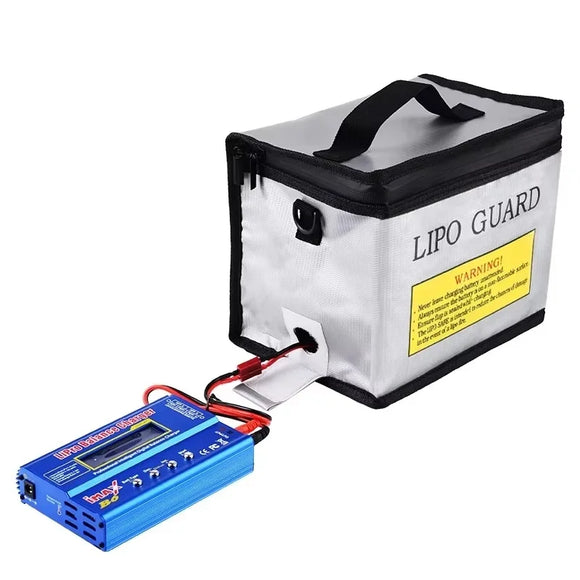 215x145x165mm Lithium Battery Explosion-Proof Bag High Temperature Resistant Fpv Flame Retardant Bag With Battery Hole