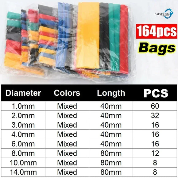800pcs With Box Heat Shrink Tube Kit Thermoresistant Tubing Electrical Connection Cable Insulation Sleeved Protecter