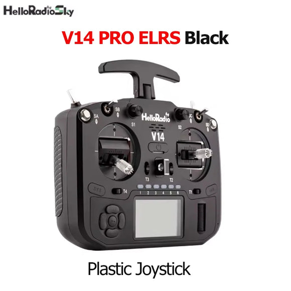 HelloRadio V14 MAX R9 PRO ELRS 2.4GHz Left-Handed Open-Source FPV Drone Transmitter with Metal Gimbals & Multiple Color Choices