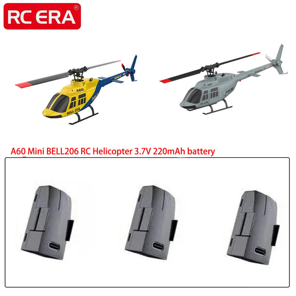 RC ERA A60 Mini Bell206 RC Helicopter 3.7v 220mAh LiPo Battery Original Spare Parts