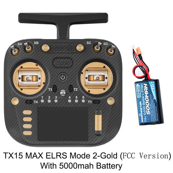 Radiomaster TX15 Max 3.5inch IPS Touchscreen Radio Controller ExpressLRS With AG02 CNC Hall Gimbal Built-in Gyro Microphone