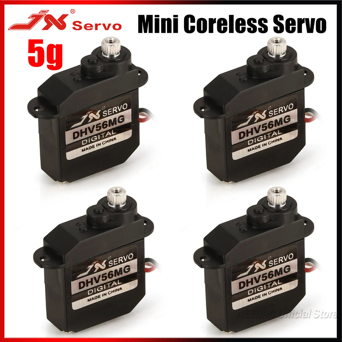 JX 5g Coreless Mini Servo PDI-DHV56MG Steering Torque Digital Metal ...