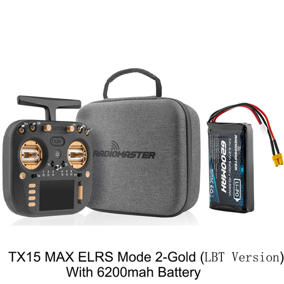 Radiomaster TX15 Max 3.5inch IPS Touchscreen Radio Controller ExpressLRS With AG02 CNC Hall Gimbal Built-in Gyro Microphone