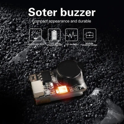 HGLRC Buzzer Drone FPV 100DB LED Batterie intégrée 22X12X12mm pour Avion Modèle RC Pièces Détachées Drones de Course FPV - 0