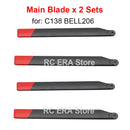 2 Sets RC ERA Main Rotor Blades for C032 UH1 Huey C138 Pro Bell206 C184 MD500 C186 C187 C189 C190 RC Helicopter Parts image 7