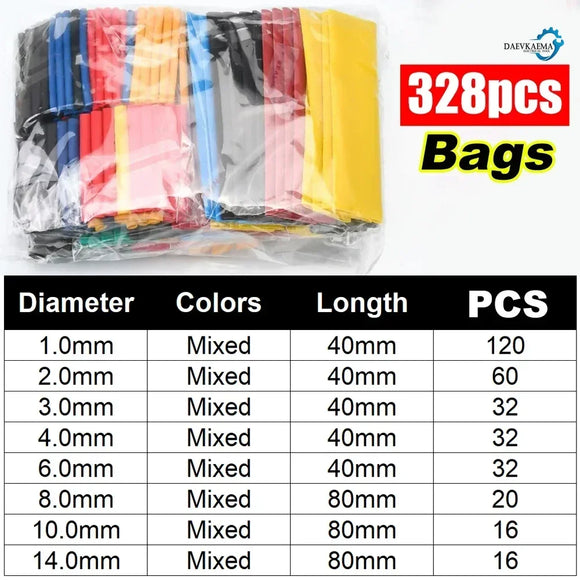 800pcs With Box Heat Shrink Tube Kit Thermoresistant Tubing Electrical Connection Cable Insulation Sleeved Protecter