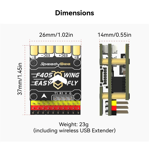SpeedyBee F405 WING MINI Mini Flying Control FPV Flight Model Small Size Fixed Wing