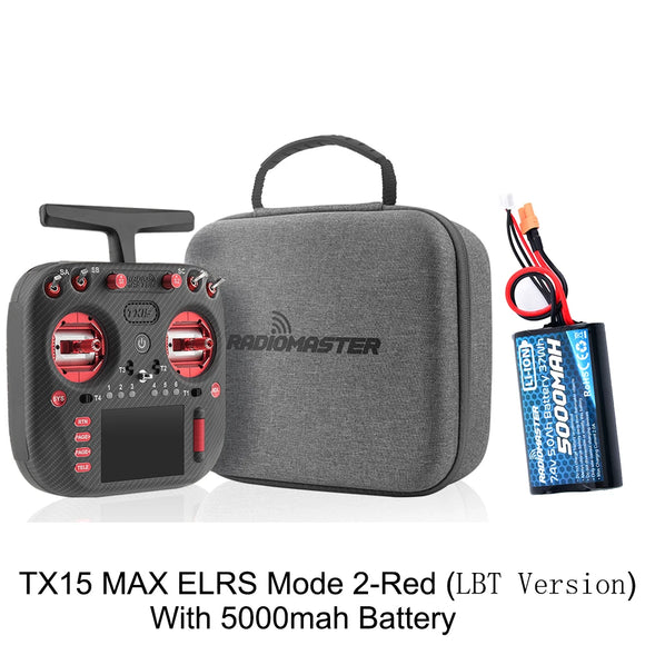 Radiomaster TX15 Max 3.5inch IPS Touchscreen Radio Controller ExpressLRS With AG02 CNC Hall Gimbal Built-in Gyro Microphone